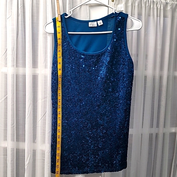 Cato stretch sequin tank top - Picture 3 of 11
